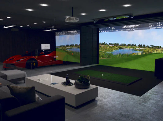 Foresight Sports Indoor Golf Simulator Room Full Glass Windows