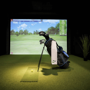 Golf Bag at Simulator