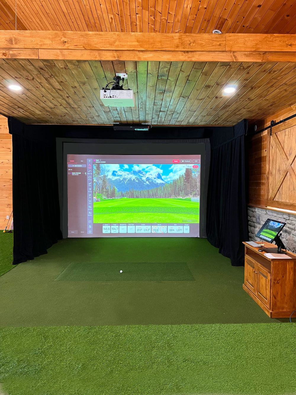 Ace Indoor Golf Simulator 2-piece Screen System