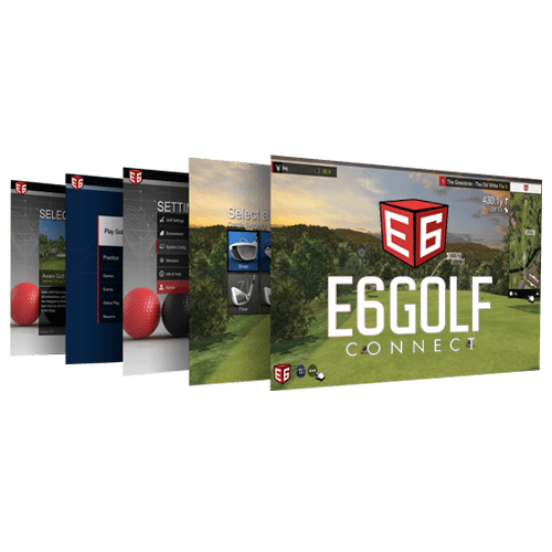e6 connect golf simulation software screens