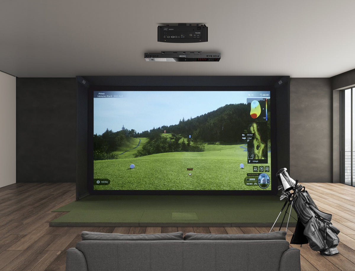 Uneekor Eye XO2 Residential Golf Simulator Room