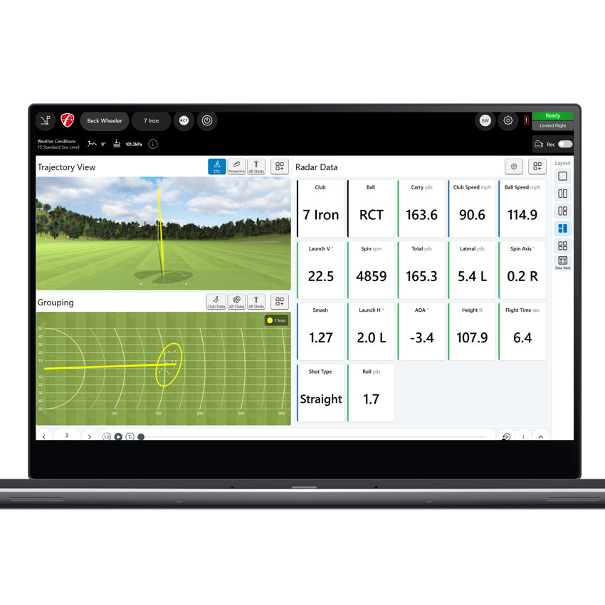 FlightScope Mevo Gen2 Driving Range: Ball & Club Metrics