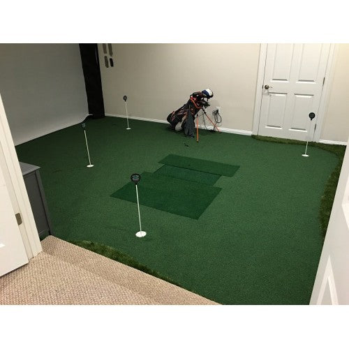 Custom Golf Simulator Room and Putting Green
