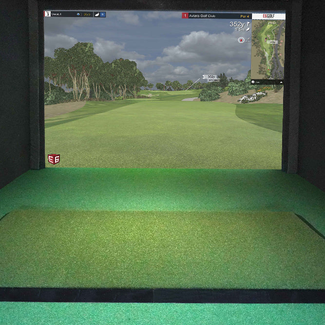 Kinedek commercial grade 5' x 10' Golf Hitting Mat and tray system.