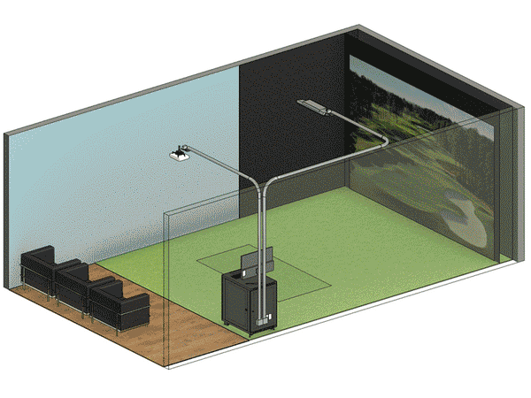 Golf Simulator Room Design CAD Drawings
