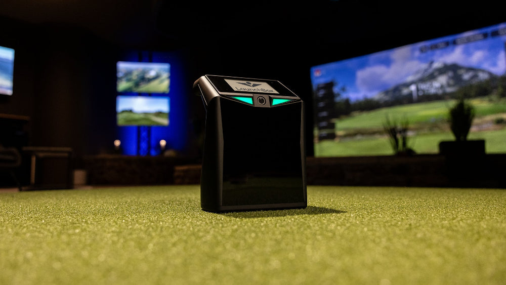 TruGolf Launch Box Front View In Golf Simulator