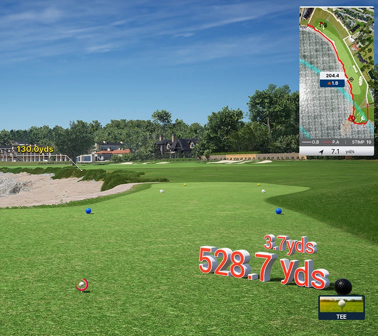 Uneekor GameDay Pebble Beach #18 Tee Shot View
