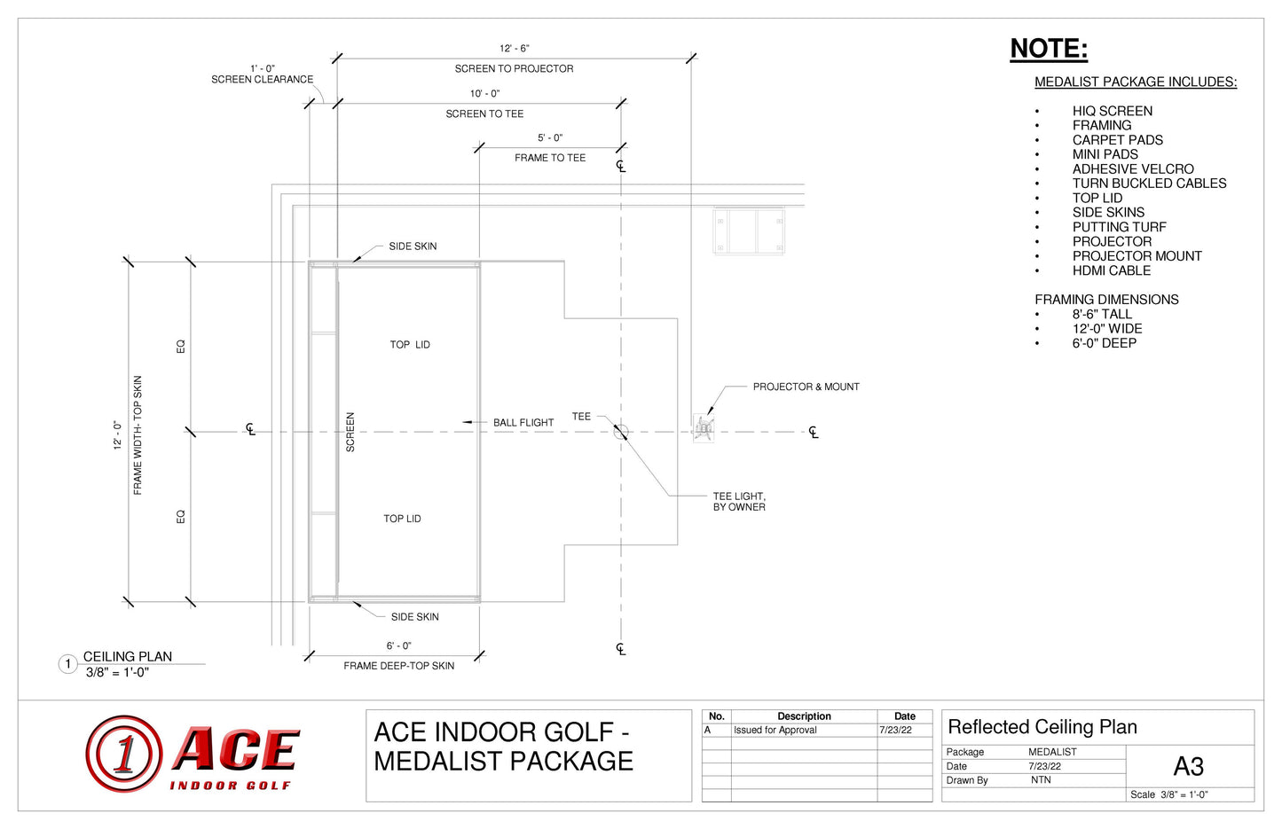 Medalist Golf Simulator Enclosure Kit