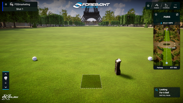 FSX Eiffel Tower Driving Range Golf Simulator Mode.