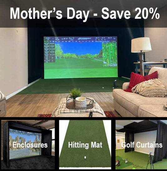 Photo of Golf Simulator Promoting 20% Off Sale