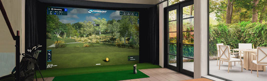 Foresight Sports Indoor Golf Simulator Room Full Glass Windows