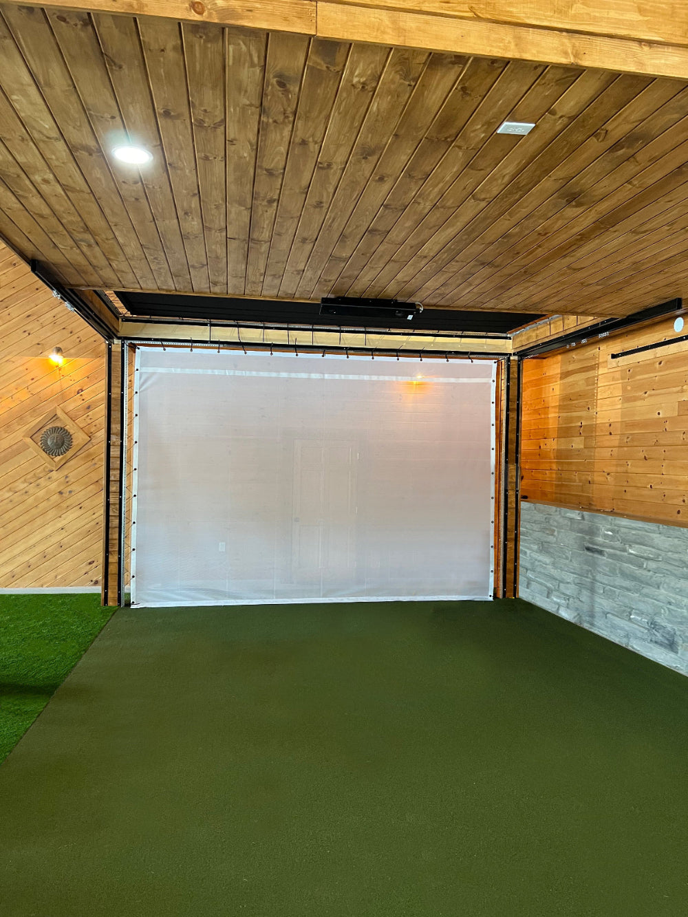 Golf Impact Screen System (Custom 2-Piece Screen)