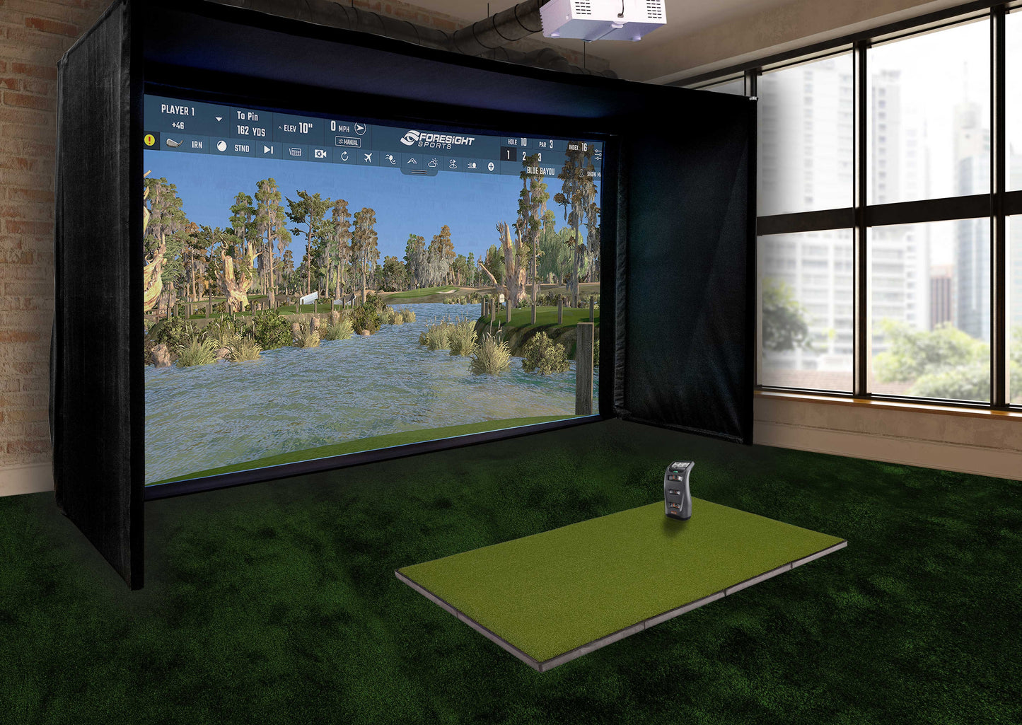 Bushnell Launch Pro Golf Simulator Package Total Sim Suite