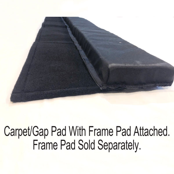 Golf Simulator Screen Gap Pad with Attached Frame Pad