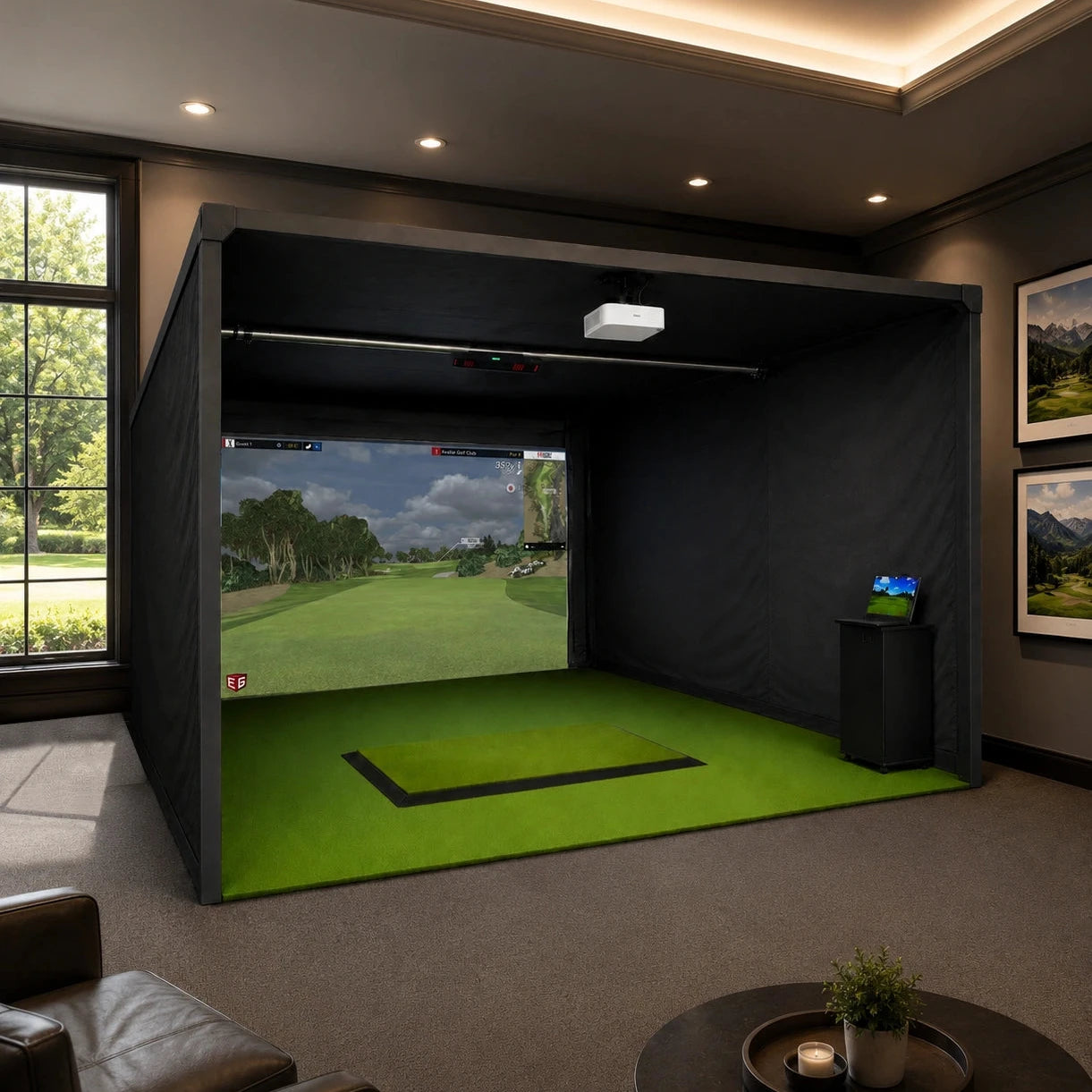 ProTee VX Platinum VMZ51u Golf Simulator Package Front View