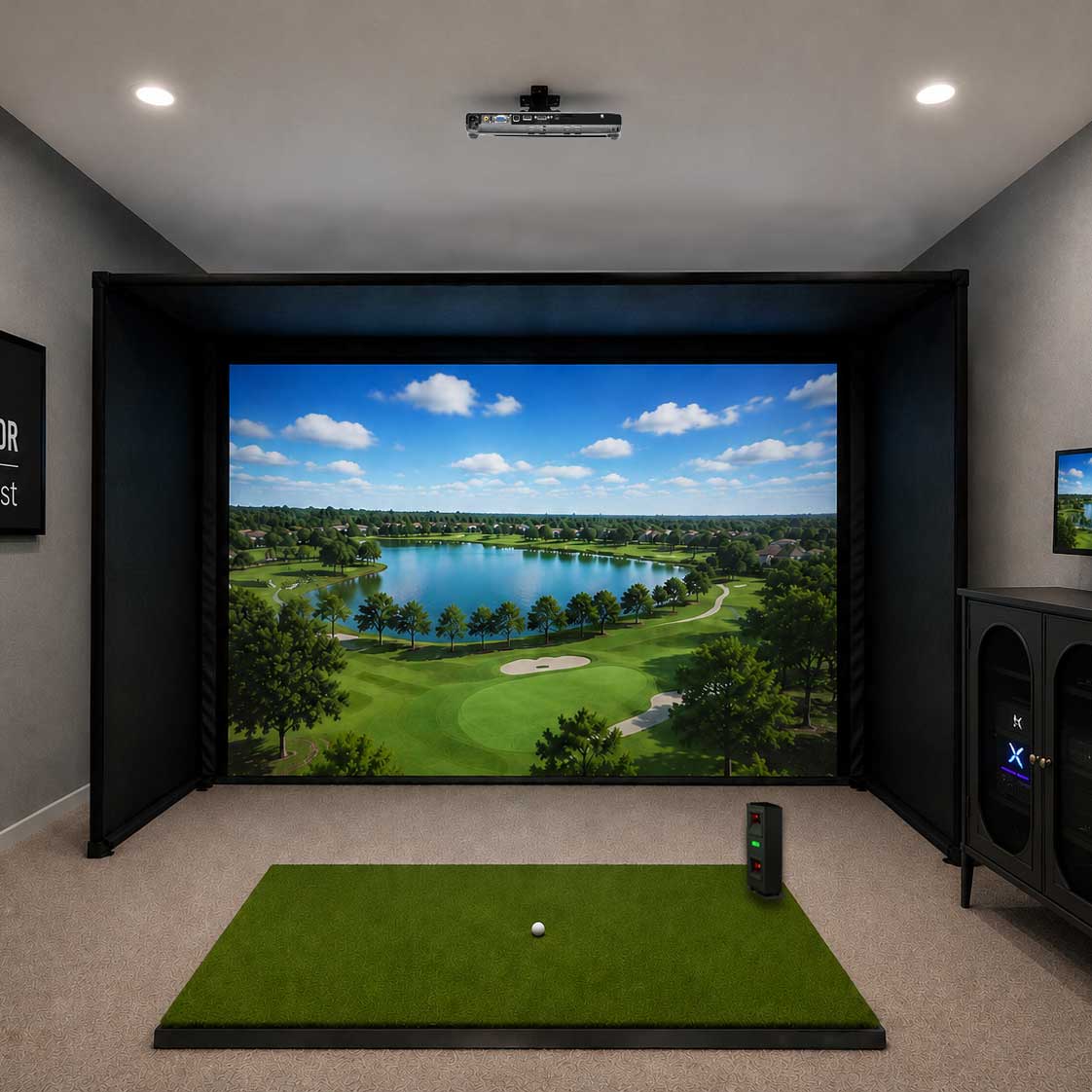 Uneekor Eye Mini Lite Medalist Golf Simulator Package