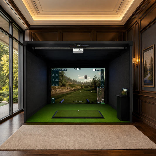 featured Image for Uneekor Eye XR Platinum 18' Panasonic VMZ51U Golf Simulator Package