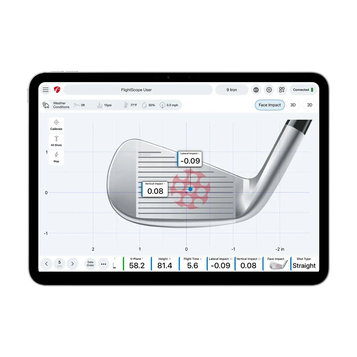 FlightScope Face Impact Location Software