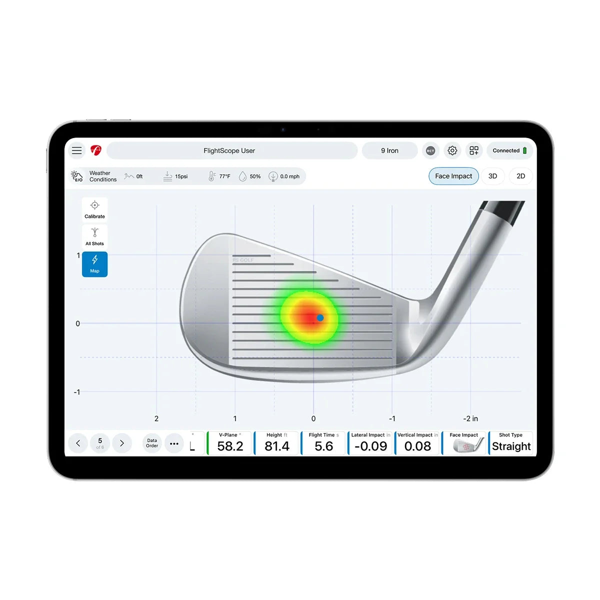 FlightScope Face Impact Location Software
