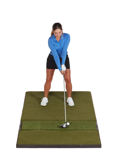 Front View Golfer Swing on Studio Series 4x7 Mat