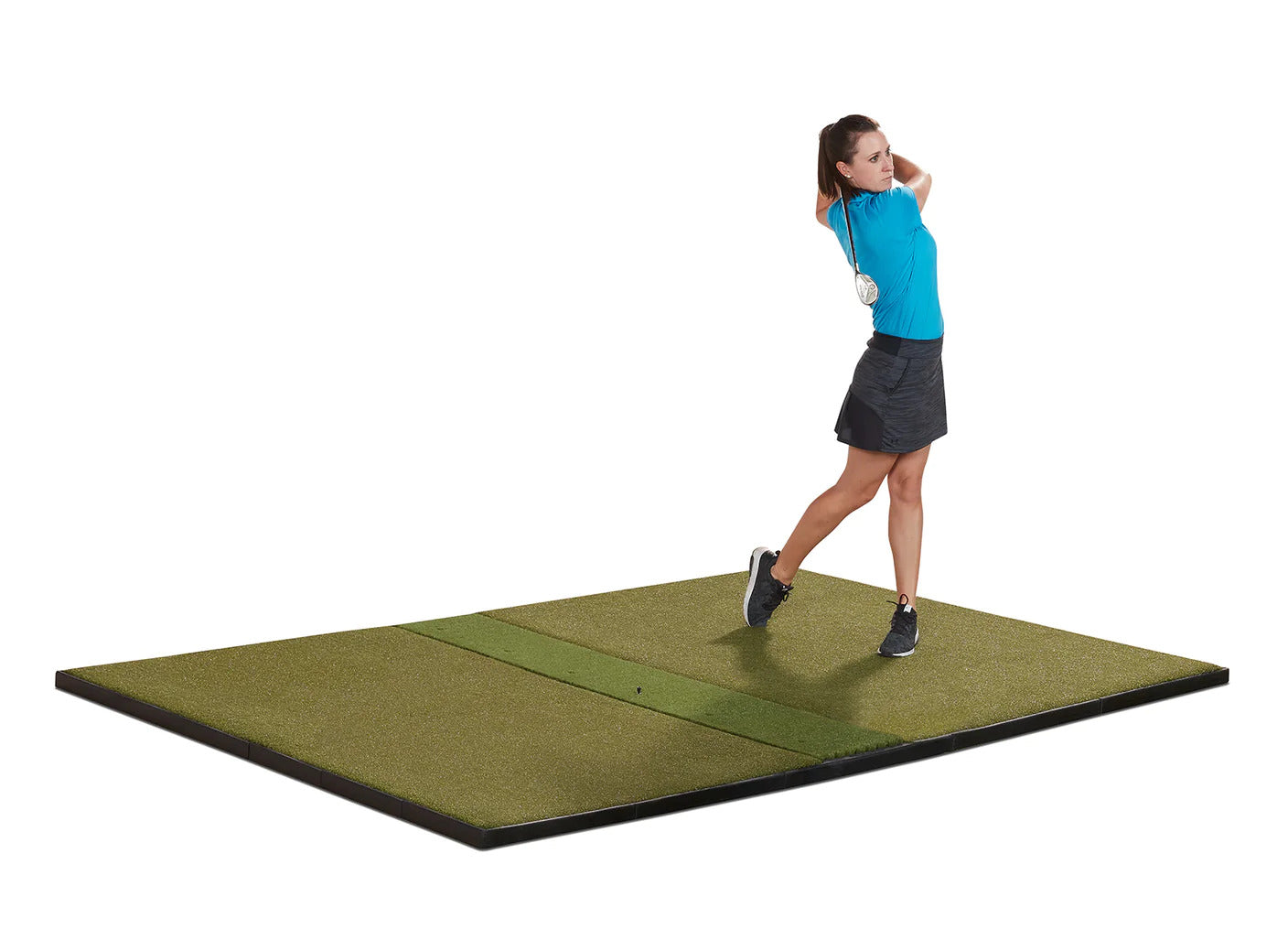 Fiberbuilt Studio Golf Mat 9' x 6' Center Hitting Grass Series