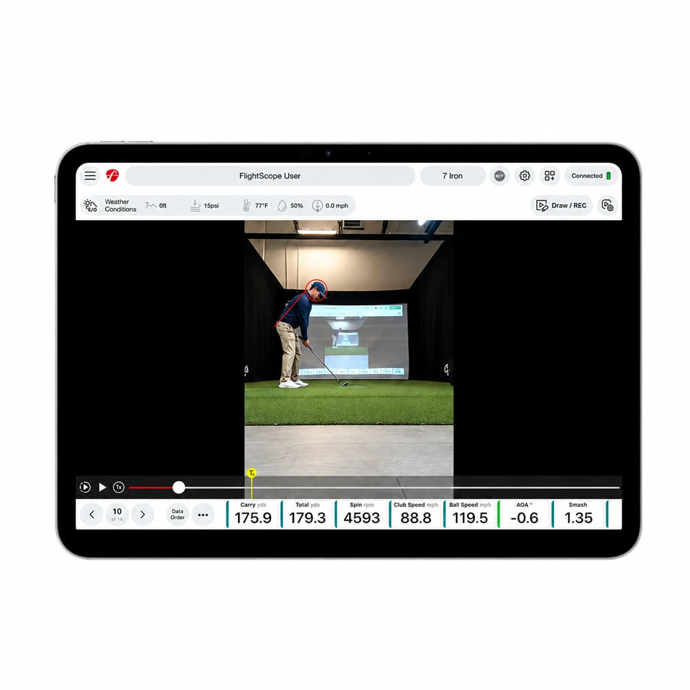 FlightScope Pro Package on iPad Video Overlay in Environment Optimizer
