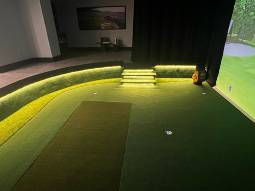 Ace Cut Out Basement Floor Custom Installed Golf Simulator