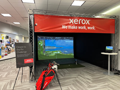 Xerox Golf Simulator Rental for Corporate Event With Custom Branding