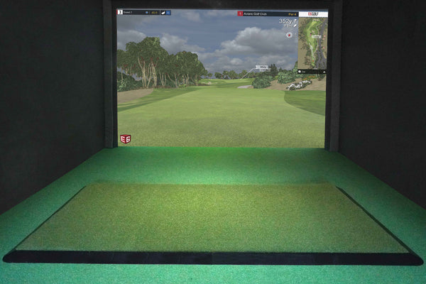 Kinedek commercial grade 5' x 10' Golf Hitting Mat and tray system.