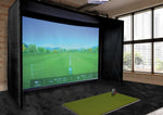 Swing Caddie SC4 Golf Simulator Package with Medalist Enclosure 