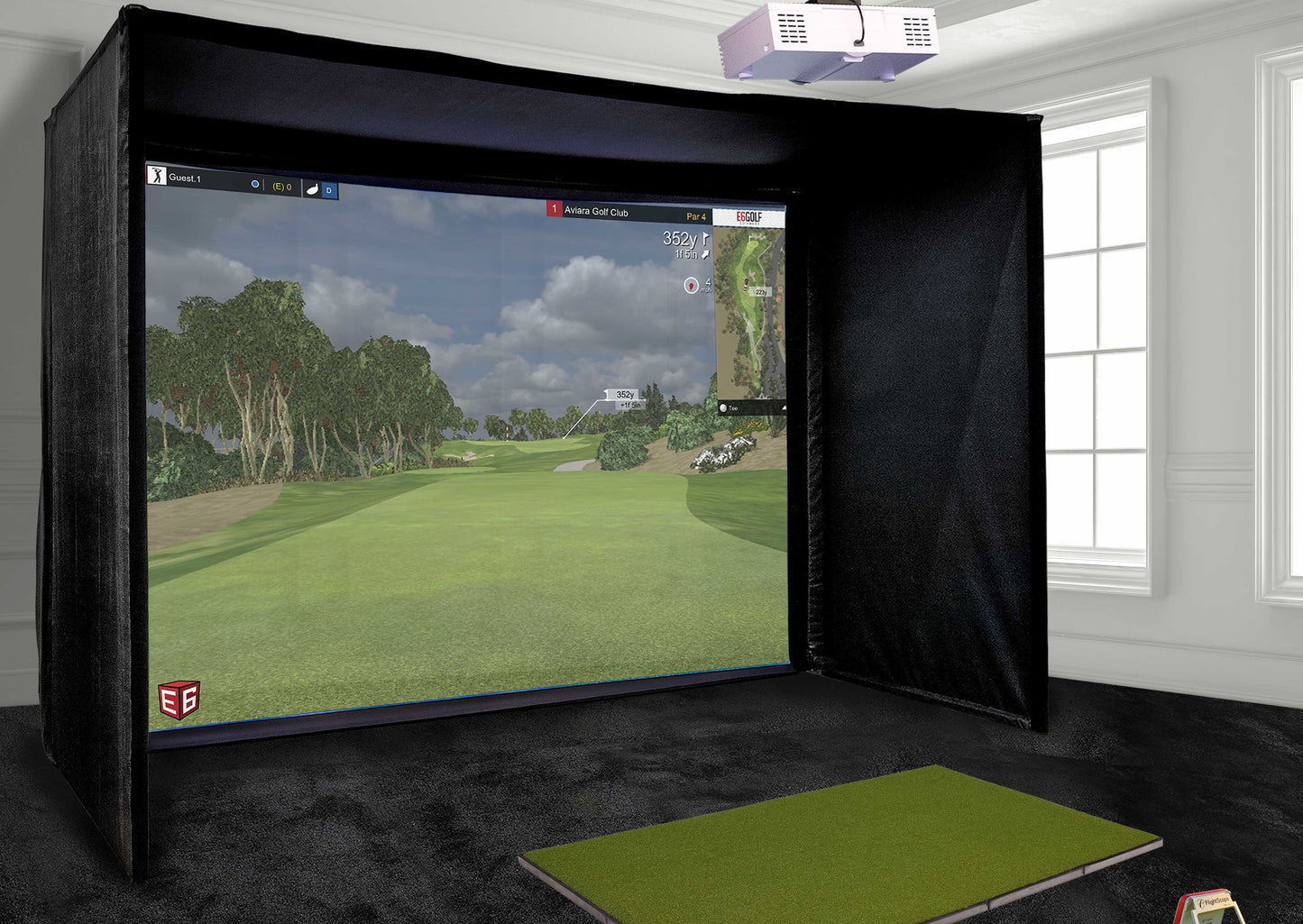 FlightScope Mevo+ Golf Simulator and Medalist Enclosure