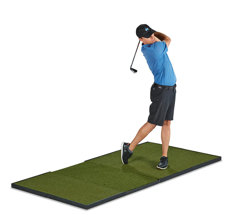 FiberBuilt Studio Center Hitting Mat 8' x 4' Player Preferred Series with Golfer