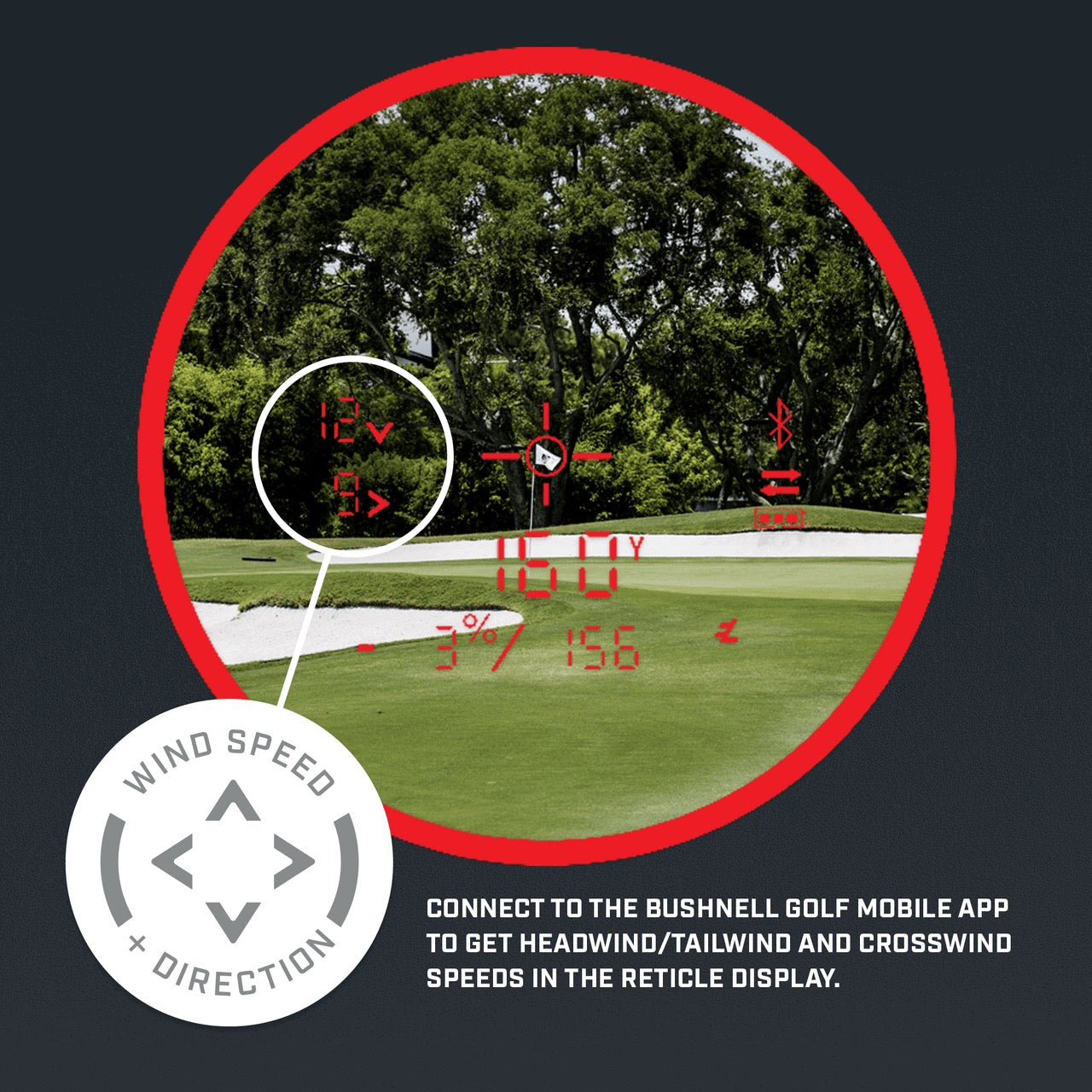 Bushnell Pro-X3-Plus Identifies Wind Speed & Direction