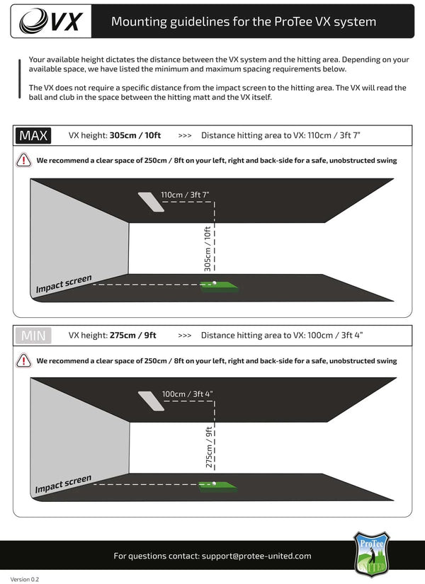 ProTee VX Launch Monitor Mounting Guide