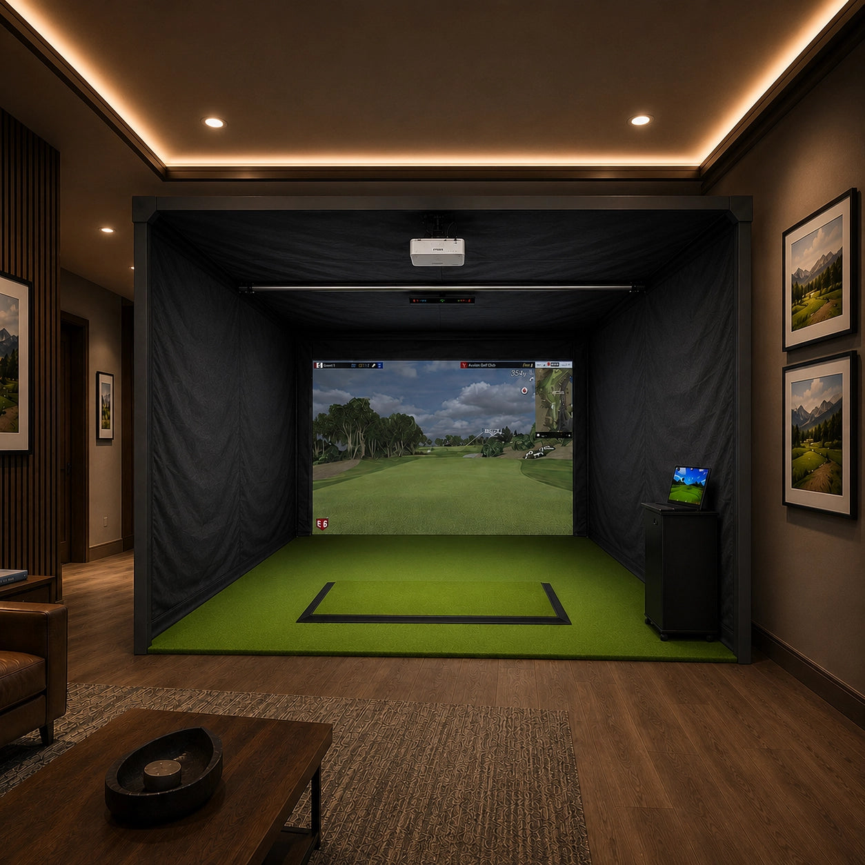 ProTee VX Platinum 18' Epson 1781 Golf Simulator Package