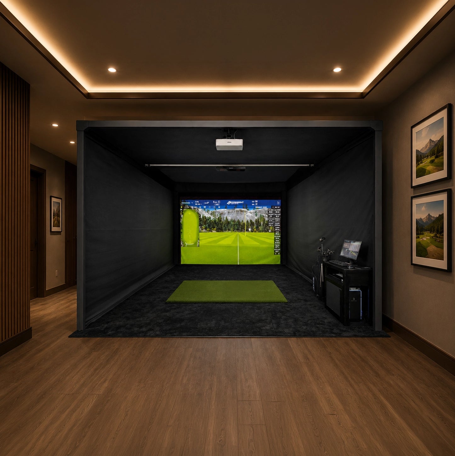ProTee VX Platinum 18' Epson 1781 Golf Simulator Package