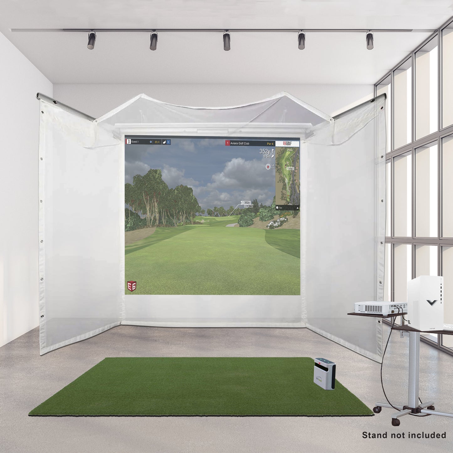 SkyTrak+ HomeCourse Pro Golf Simulator Package