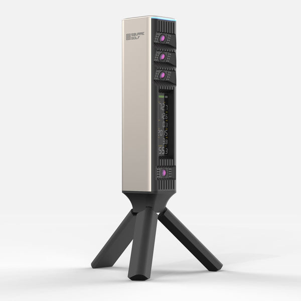 Square Golf Omni Launch Monitor On A White Background Left Front