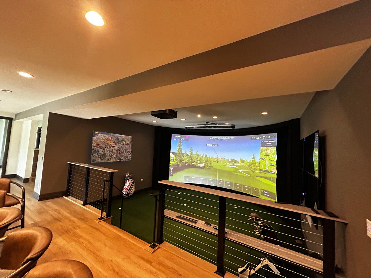 Ace Indoor Golf Custom Designed and Installed Curved Screen Golf Simulator
