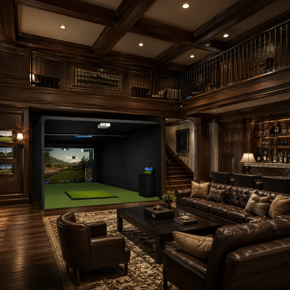 TruGolf Apogee Platinum 18' Deep Enclosure with VMZ51U Golf Sim Package