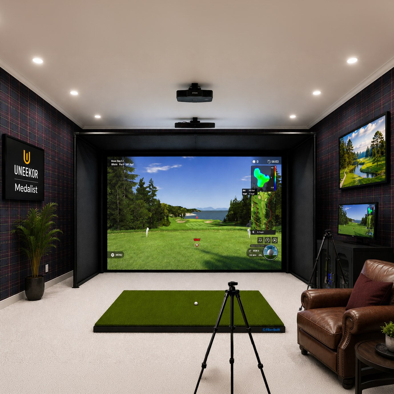 Uneekor Eye XO2 Stand Alone Medalist Golf Simulator Package