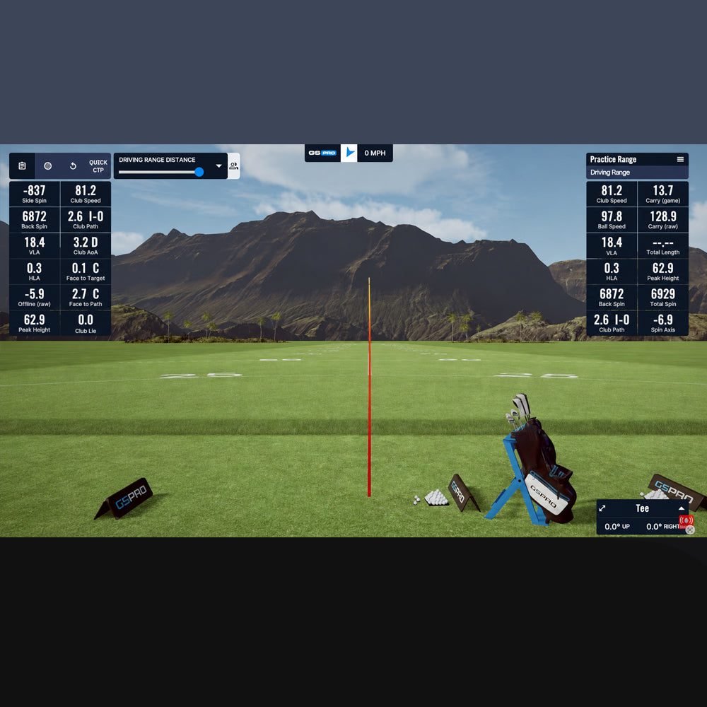 VTrack GSPro Driving Range with Ball & Club Data