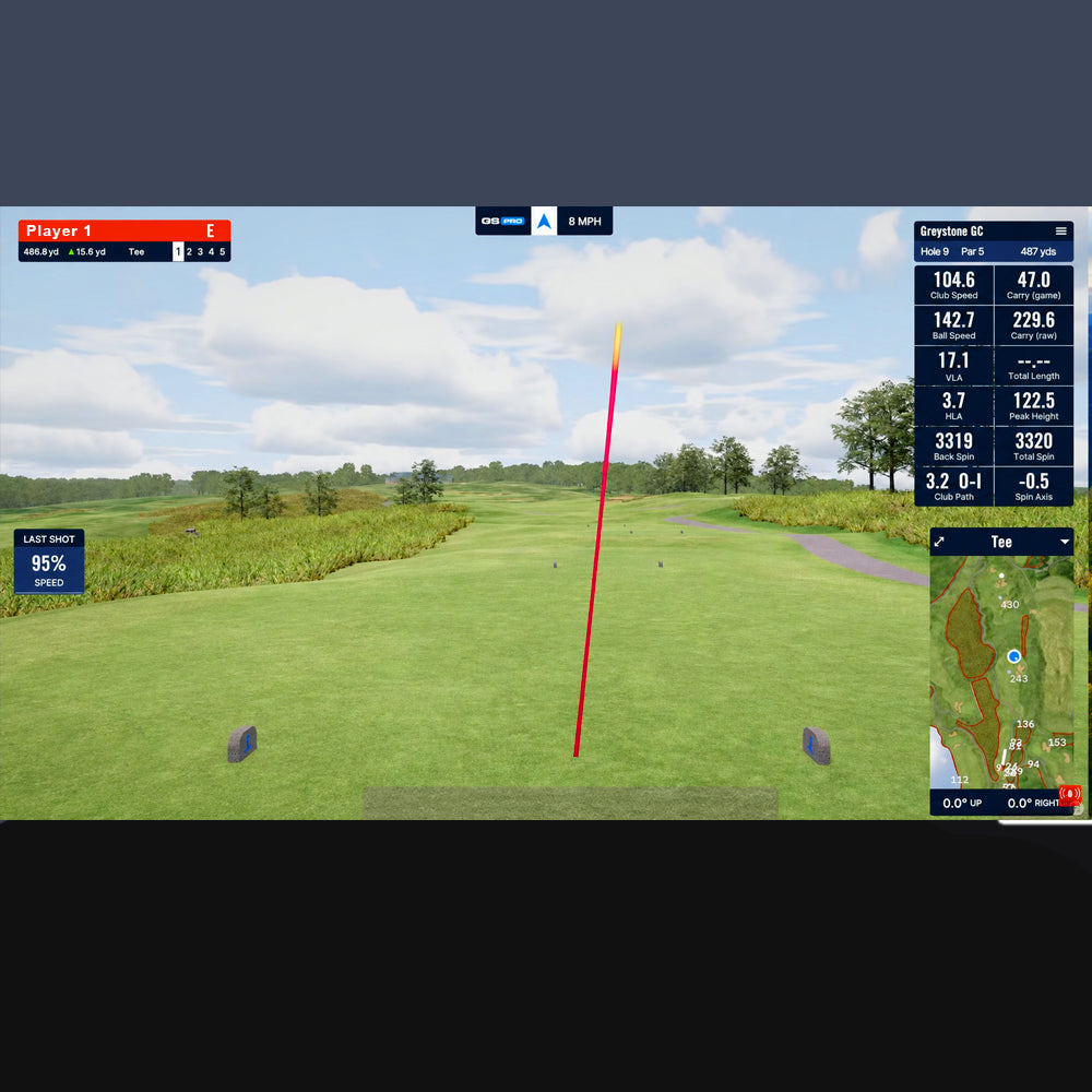 VTrack GSPro GSPro Golf Course View with Data