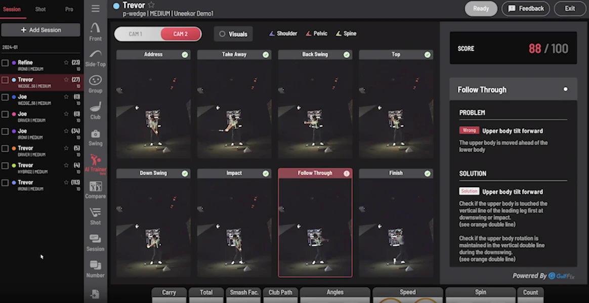 Uneekor AI Trainer Software Screen Capture