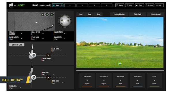 QED Golf Simulator Launch Monitor Full software view.