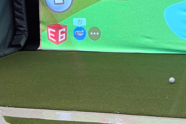 Golf Simulator Screen 2-pc HiQ Close up of frame pad