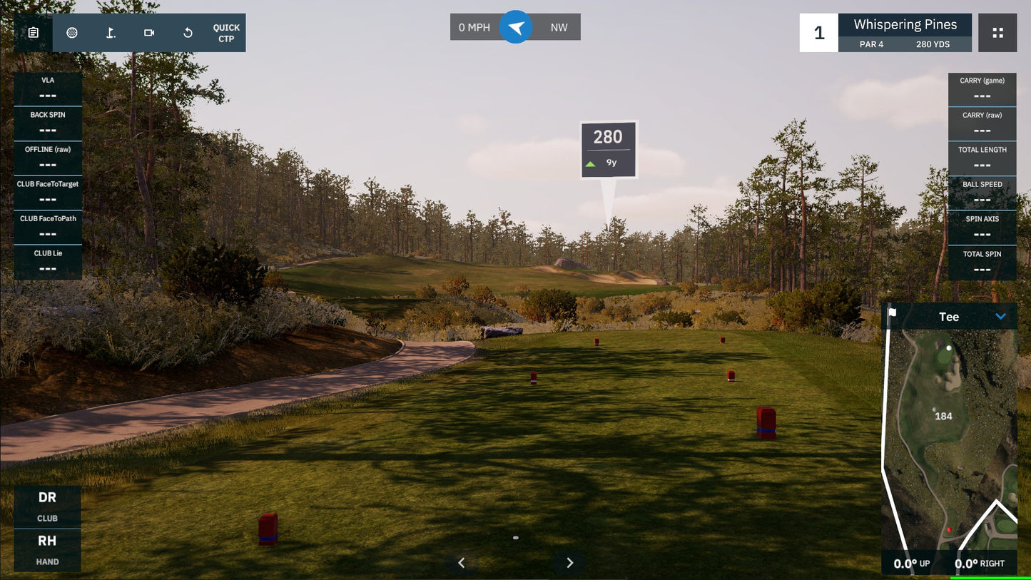 GS Pro Golf Course Hole Simulation View