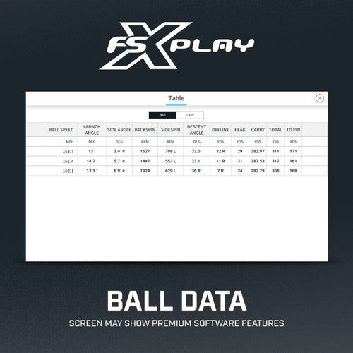 Launch Pro Ball Data Table