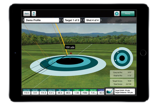 Demo Shot Profile Golf simulator tracking