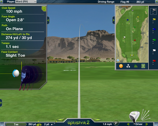Optishot 2 Golf Simulator Launch Monitor Software Screen Capture
